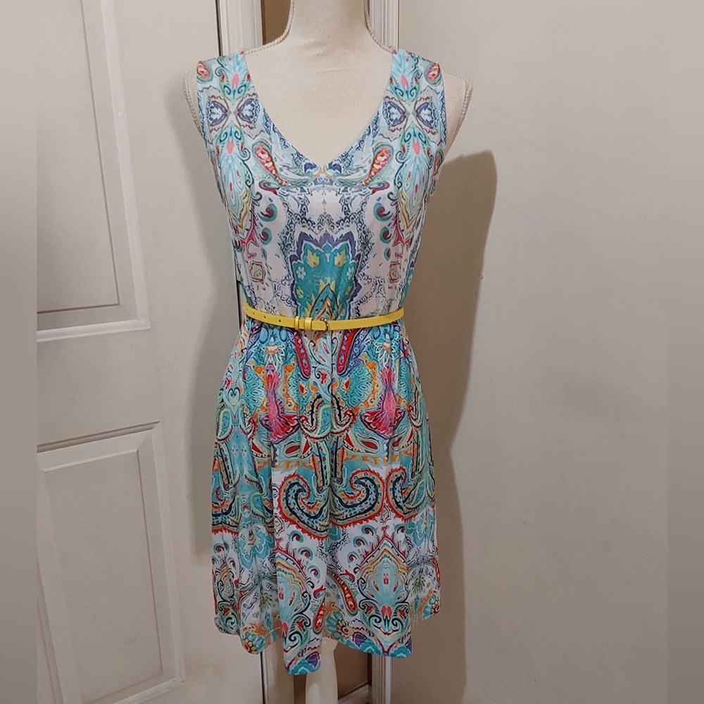🌺 Like New Exclusive Multicolor Paisley Shift Dress